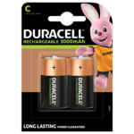 Duracell oplaadbare C-formaat batterijen 3000 mAh in een pakket van 2 stuks
