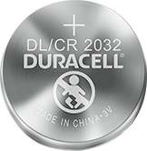 Duracell lithium knoopcel DL / CR 2032 batterij