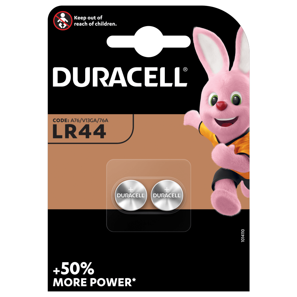 Duracell Specialty LR44 Alkaline knoopcelbatterij 1,5V 2-delig pack