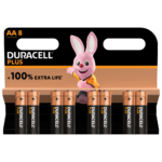 Duracell Type Plus 1.5V AA-batterijen Pakket van 8 stuks