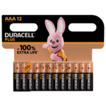 Duracell Plus Alkaline AAA 1.5V batterijen 12 stuks pack