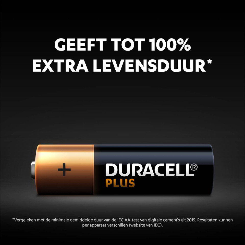 Duracell Plus AA-batterij geschikt voor alledaagse apparaten